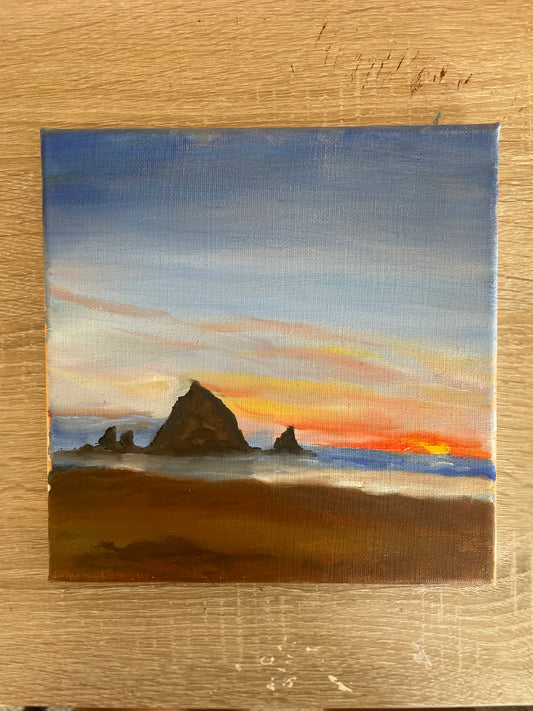 Cannon Beach Oil Painting Original