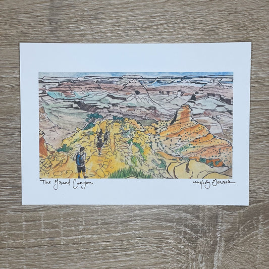 The Grand Canyon Travel Watercolor Sketch Print