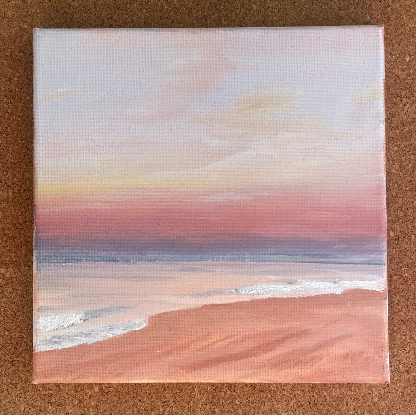 Sunset Beach Oil Painting Print